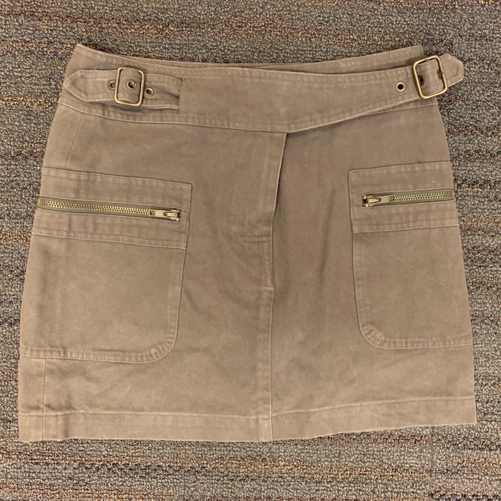 Michael Kors brushed cotton brown miniskirt